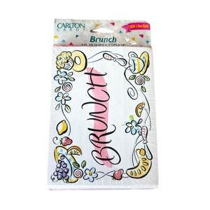 10 Vintage 90s Brunch Invitation cards envelopes NWT Carlton Cards
